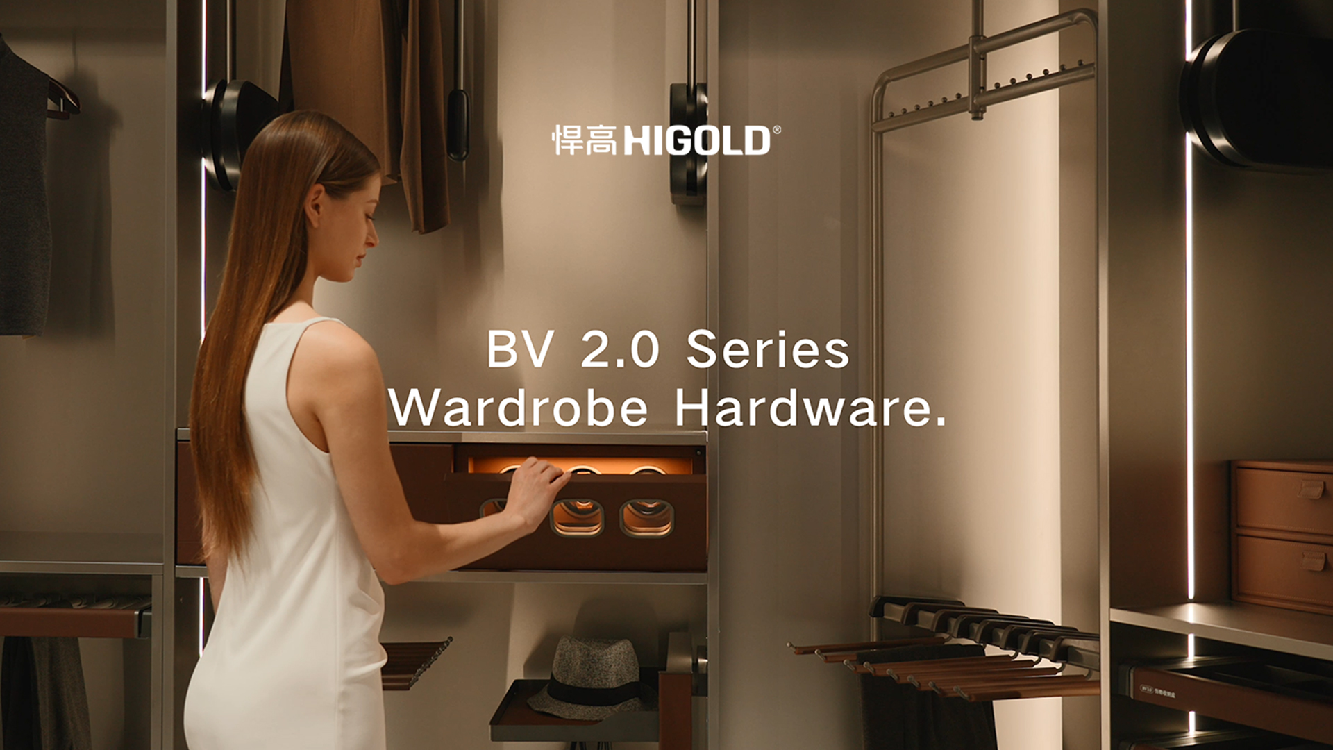 简奢空间藏纳秩序之美。ky体育衣柜收纳五金—BV2.0系列致美绽放