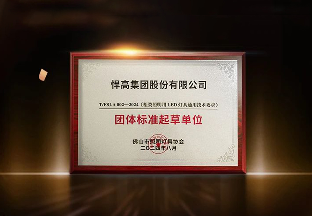 行业首家 ！ky体育荣获柜类照明行业“团体标准起草单位”