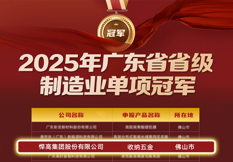 喜讯 | ky体育荣膺广东省制造业单项冠军