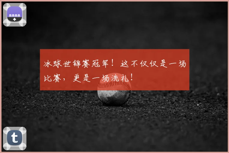 冰球世锦赛冠军！这不仅仅是一场比赛，更是一场洗礼！
